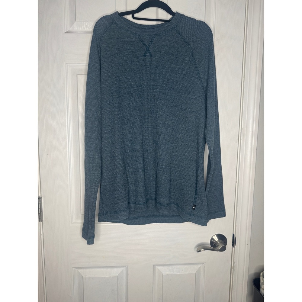 AMERICAN GIANT Men's Blue Heavyweight Thermal Henly‎ Size L